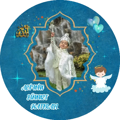 Sünnet Temalı Yuvarlak Açacak Magneti